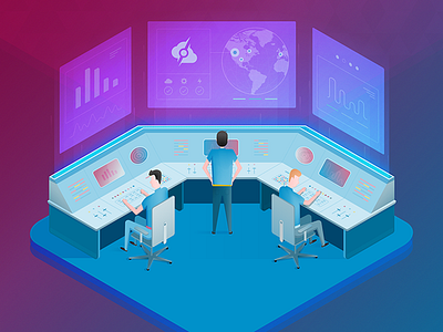 Managed Services isometric illustration