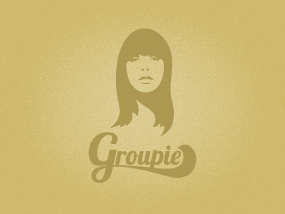 Groupie logo clothing head identity logo woman