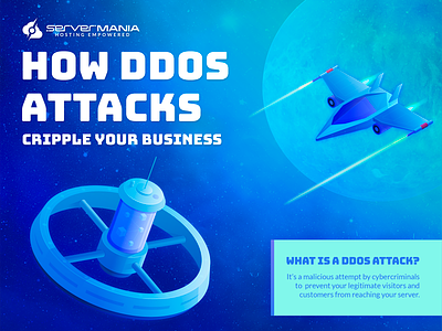 Space attack - infographic attack blue ddos illustration infographic isometric space space fighter space station spacecraft