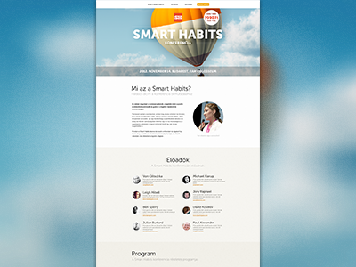 SmartHabits Conference balloon conference hot air balloon simple webdesign