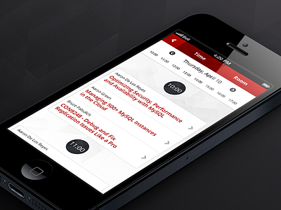 Tech Conference App - Agenda agenda app circle grey mobile red