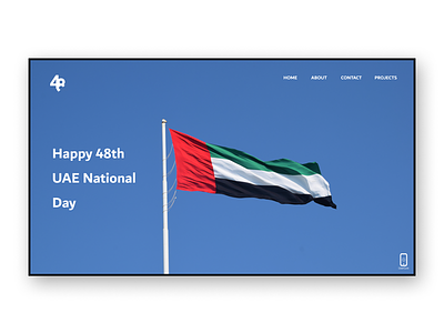 Happy 48th UAE National Day abudhabi ajman clean dubai elegant sharjah uae uaenationalday uaenationalday48 ui ux webdesign