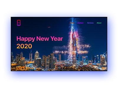 Happy New Year from Dubai 2020 app branding design dubai figma newyear uae ui ux web web design web design agency web developer web development