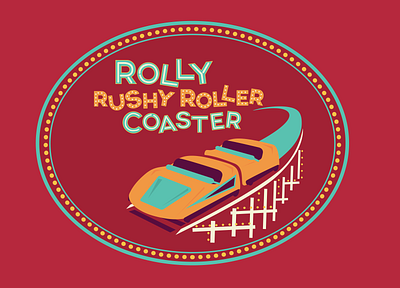 Roller Coaster boardwalk camp design illustration logo roller coaster theme park