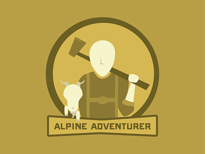 Alpine Adventurer camp design illustrator sticker design