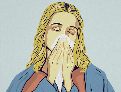 Pollen season art illustration jesus pollen