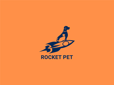 rocket pet animal branding design dog cat dog cat logo dogs illustration pet logo rocket logo rocket pet vector