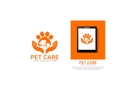 pet care animal branding design dog cat dog cat logo dog logo illustration paw pet care pet logo vector