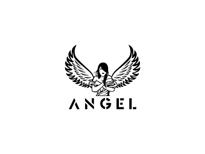 angel logo by HUSSNAIN GRAPHICS on Dribbble