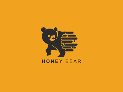 Honey Bear Logo mascot sweet honey