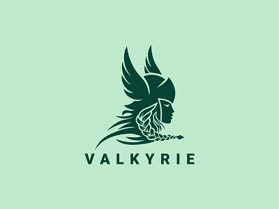 Valkyrie Logo sword wings woman