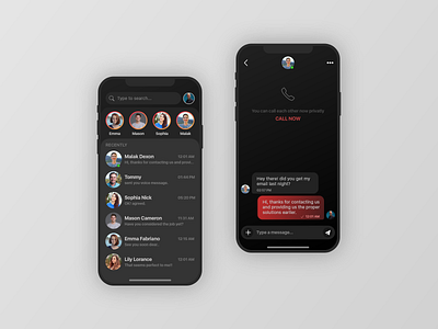 Chat Inspiration App adobexd app chat colorful design flat free inspiration iphonex modern ui uiux ux