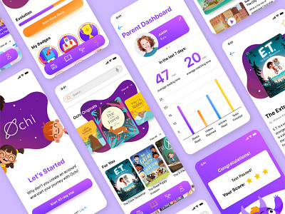 Educational & Reading app for kids app books children dashboard design education gamification illustration ios kids marketplace mobile reader app ui uiux ux