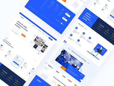Zoom Landing Page Redesign clean conference interface minimal modern redesign redesign concept simple ui uiux userinterfacedesign ux web webdesign