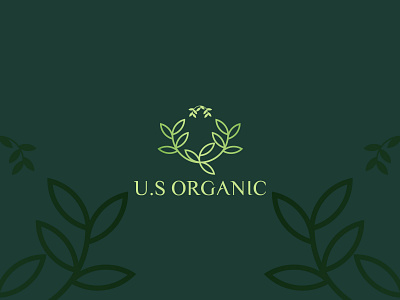 U.S organic Logo concept abstract brand clean design icon logo logodesign minimal simple type