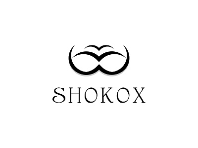 Shokox logo abstract black brand clean concept design flat icon lingerie logodesign minimal simple