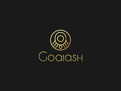 Goalash Logo abstract black branding clean flat gold icon logo minimal simple vector