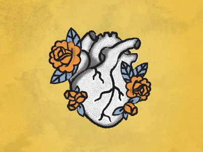 The Greatest Commandment flowers heart illustration