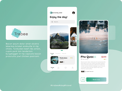 Trabee mobile ui travel uiux