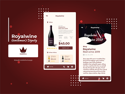 Royalwine branding mobile app mobile ui ui design