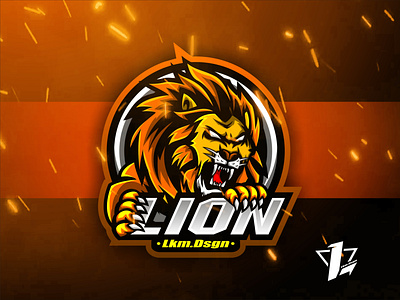 Lion Mascot Logo brand branding design designer esports flat design illustration logo design mascot simple