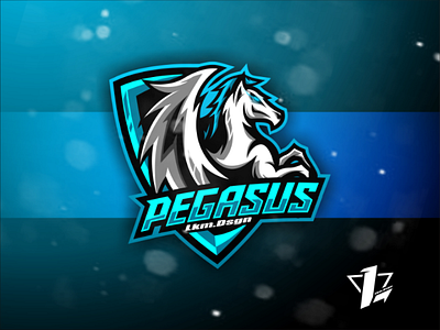 Pegasus background brand brand design esport flat flat design game logo simple