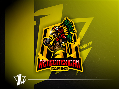 AztecMexican Gaming brand branding designer esports icon logo logo design typography ui ux vector