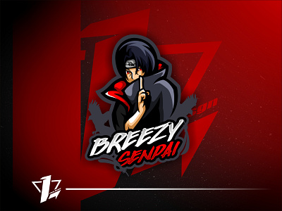 Breezy Senpai brand branding designer esports flat design illustration logo design logo sport mascot simple