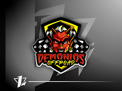 Demonios Offroad brand branding design designer esports flat design illustration logo sport mascot simple