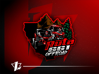 Ruta 661 OffRoad brand branding design designer esports flat design illustration logo sport mascot simple