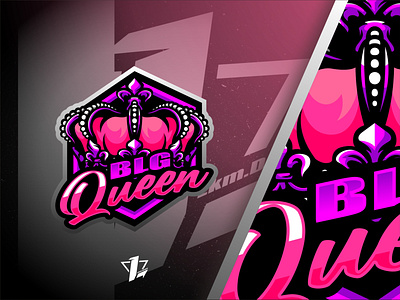 BLG Queen branding illustration kings logo sport mascot pink purple queen of hearts queens streamer
