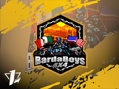 BardaBoys 4x4 brand branding design designer esports flat design illustration logo sport mascot simple