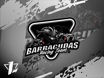 Barracuda Racing Team brand branding design designer esports flat design illustration logo sport mascot simple