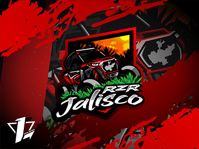 Rzr Jalisco canam design jalisco leaf logo offroad red retro rzr vector