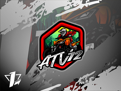 ATV72 atv bike canam design designer flat design helm illustration logo logo sport mascot mud offroad quad road rzr utv
