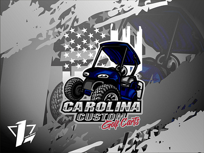 Carolina Custom Golf Carts branding design designer flat design illustration logo logo sport mascot ui vector