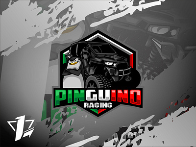 Pinguino Racing branding design designer flat design graphic design illustration logo logo sport mascot vector