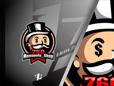 760 Monopoly_Shop branding chibi design designer flat design illustration logo logo sport mascot monopoly shop vector
