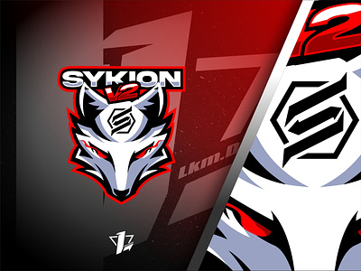 Sykion V2 branding design designer flat design illustration initial logo logo logo sport mascot red vector version white wolf