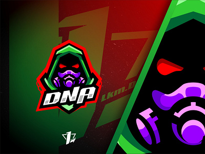 DNA branding design designer dna flat design green illustration logo logo sport mascot mask purple red vector