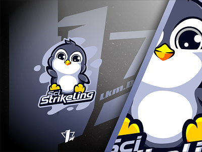 Sci Strikeling branding chibi cute design designer flat design illustration logo logo sport mascot pinguin stream streamer streamlabs twitch vector youtube