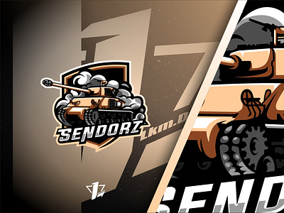Sendorz army branding design designer flat design illustration logo logo sport mascot tank vector war
