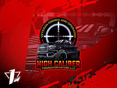 High Caliber Transportation LLC branding car design designer flat design illustration logo logo sport mascot offroad truck ui vector