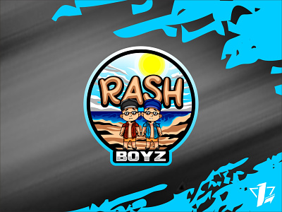 Rash Boyz beach blue branding design designer flat design illustration logo logo sport mascot rash sea sun ui vector water
