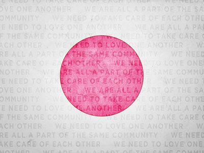 Love for Japan japan design type typography color texture playoff rebound support cause