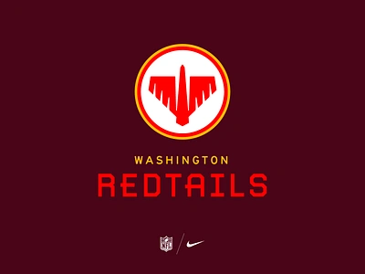 071420 branding football illustration logo monospace nfl nike redskins redtails sports typography washington