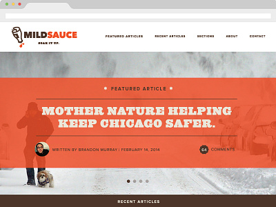 Mild Sauce Site chicago icons mildsauce news typography website