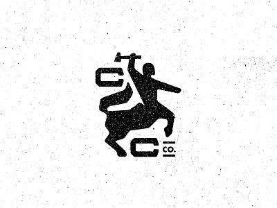 Construction Co. cc centaur co grain logo symbol