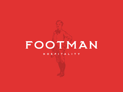 Footman Hospitality footman hospitality illustration logotype server type waiter