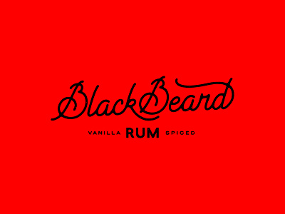 Black Beard (WIP) black lettering pirate rum type